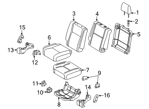 2015 Toyota Tundra Rear Seat Cushion Cover, Right (For Separate Type) Diagram for 71075-0C380-C2