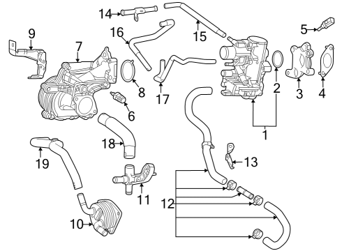 2023 Toyota Crown COOLER, MOTOR COOLIN Diagram for G125A-48030