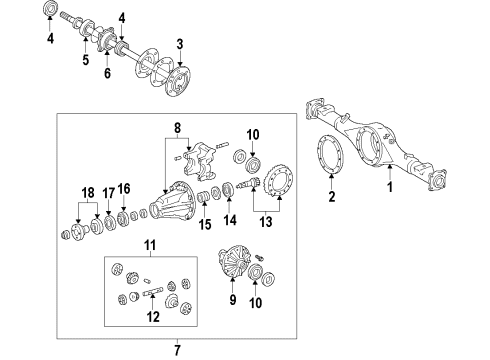 2019 Toyota Tundra Rear Axle Bearing And Hub Assembly, Right Diagram for 42450-0C011