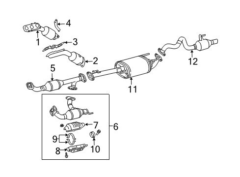 2005 Toyota 4Runner Exhaust Manifold Diagram 1 - Thumbnail