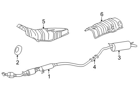 2004 Toyota Prius Exhaust Components Diagram