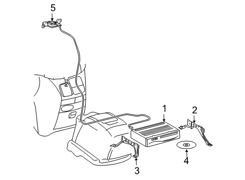 2004 Toyota Sienna Bracket, Disc Player Diagram for 86274-45010