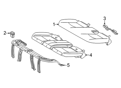 2021 Toyota Venza Rear Seat Components Diagram 3 - Thumbnail