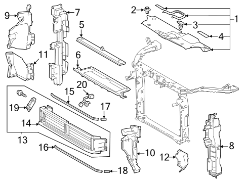 2024 Toyota Grand Highlander Splash Shields Diagram