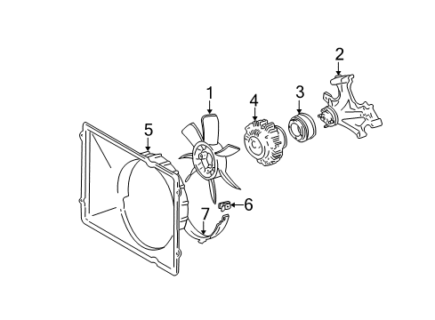 2006 Toyota Tundra Cooling System, Radiator, Water Pump, Cooling Fan Diagram 2 - Thumbnail