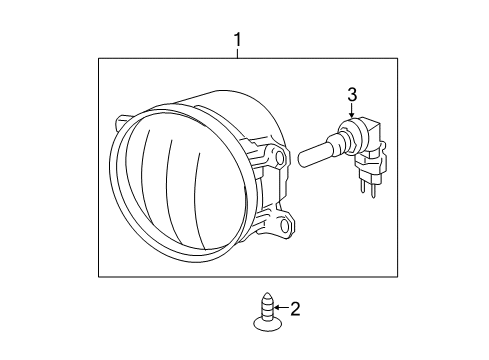 2010 Toyota Camry Front Lamps - Fog Lamps Diagram