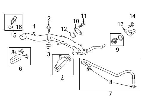 2020 Toyota 86 Rear Hose, Passenger Side Diagram for SU003-00405