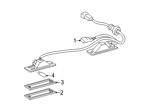 2004 Toyota 4Runner License Lamps Diagram