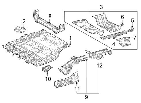 2023 Toyota bZ4X BRACE SUB-ASSY, RR F Diagram for 58035-42010