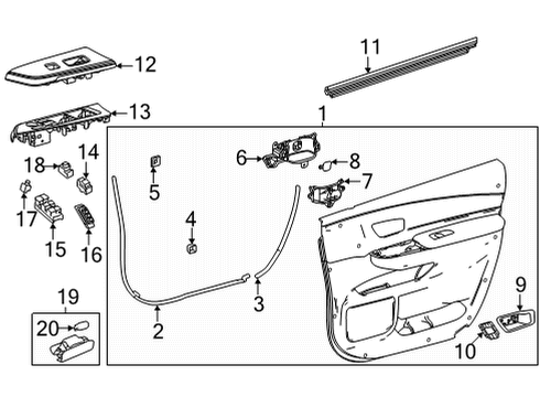 2021 Toyota Sienna Lock Assy, Power Sli Diagram for 69200-08040