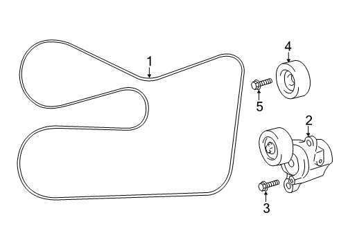 2022 Toyota Camry Belts & Pulleys, Cooling Diagram 1 - Thumbnail