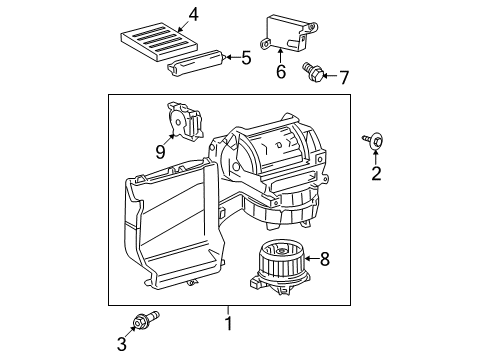 2009 Toyota Tundra Blower Motor & Fan, Air Condition Diagram 1 - Thumbnail