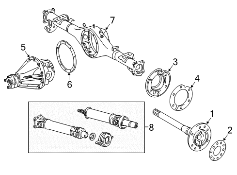 2021 Toyota Tacoma Axle & Differential - Rear Diagram