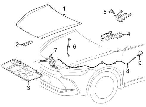 2023 Toyota Crown HOOD SUB-ASSY Diagram for 53301-30560