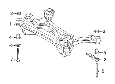 2020 Toyota Avalon Suspension Mounting - Rear Diagram