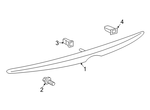 2007 Toyota Solara Spoiler Sub-Assy, Rear Diagram for 76871-AA901