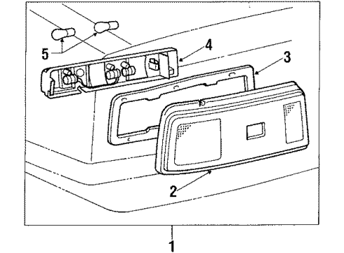 1987 Toyota Supra Tail Lamps Diagram 1 - Thumbnail