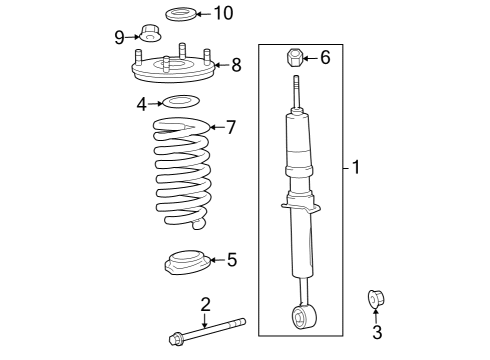 2024 Toyota Sequoia ABSORBER ASSY SET, S Diagram for 48510-8Z540