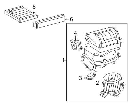 2017 Toyota Corolla Blower Motor & Fan, Air Condition Diagram 2 - Thumbnail