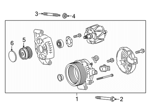 2022 Toyota Corolla Cross Alternator Assembly W/Regulator Diagram for 27060-F2010