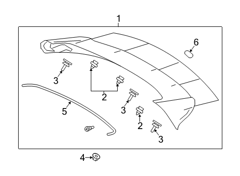 2014 Toyota RAV4 Spoiler Sub-Assembly, Rear Diagram for 76085-0R902-C0