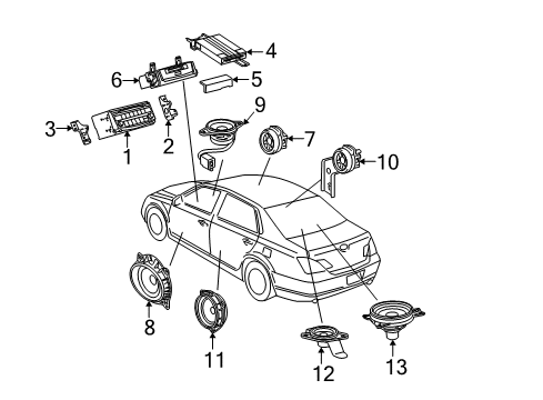 2006 Toyota Avalon Bracket, Radio Diagram for 86212-AC040