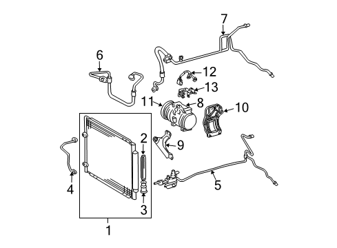 2006 Toyota Sienna Harness Sub-Assy, Air Conditioner Wiring Diagram for 88605-08010