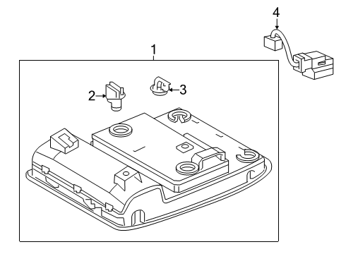 2019 Toyota RAV4 Overhead Console Diagram