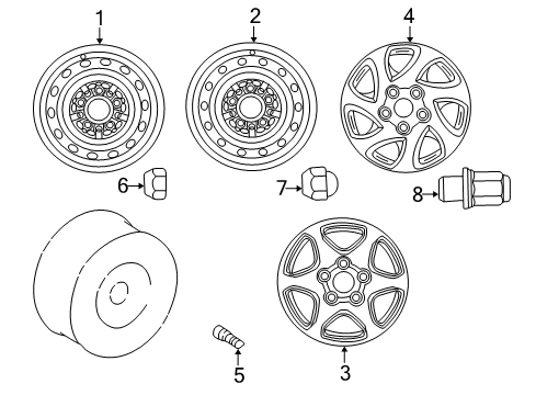 1999 Toyota Camry Wheel, Disc Diagram for 42611-06120