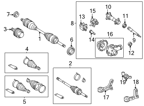 2004 Toyota Sequoia Support Assembly, Differ Diagram for 52380-35010