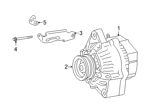 2014 Scion xD Bar, Fan Belt Adjusting Diagram for 16381-37010