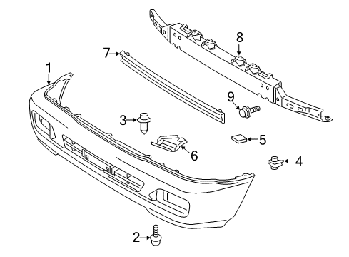 2007 Toyota Land Cruiser Front Bumper Diagram