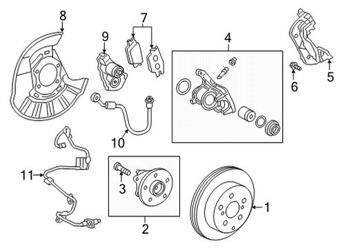 2023 Toyota Corolla Cross Rear Brakes Diagram