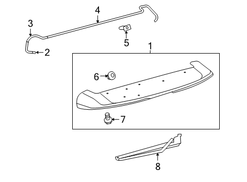 2013 Toyota 4Runner Lift Gate - Spoiler Diagram