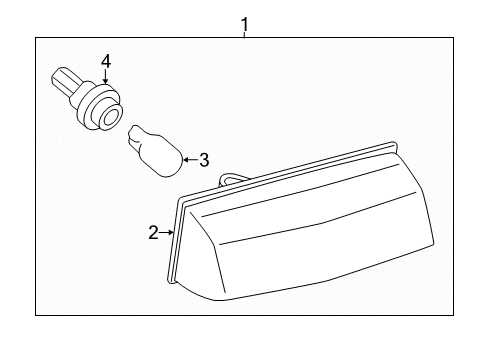 2013 Toyota RAV4 License Lamp, Rear Diagram for 81204-42010