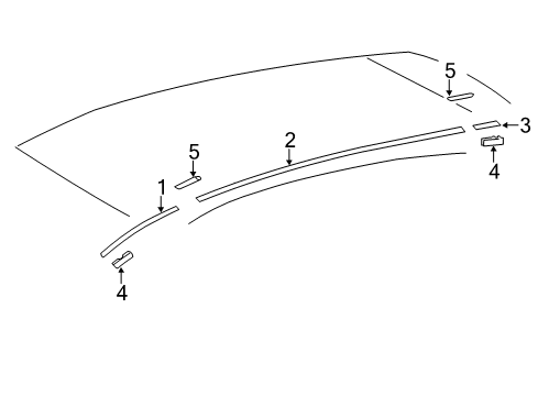 2017 Toyota RAV4 Exterior Trim - Roof Diagram