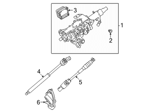 2023 Toyota Tundra Steering Column & Wheel, Steering Gear & Linkage Diagram