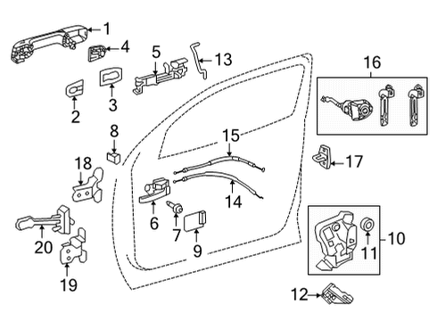 2024 Toyota Tundra Lock & Hardware Diagram 1 - Thumbnail