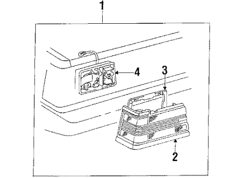 1984 Toyota Camry Socket Plate, Passenger Side Diagram for 81555-32080