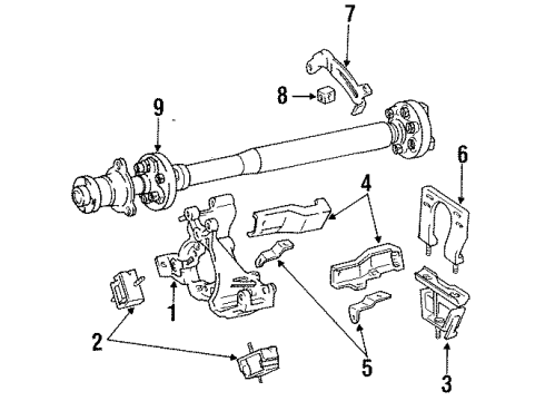 1992 Toyota Previa INSULATOR, Equipment Drive Housing Diagram for 16983-76012