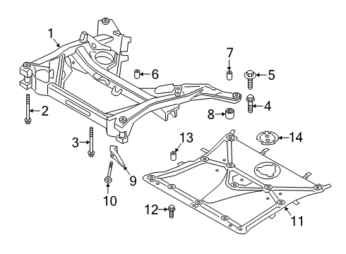 2021 Toyota GR Supra Suspension Mounting - Front Diagram