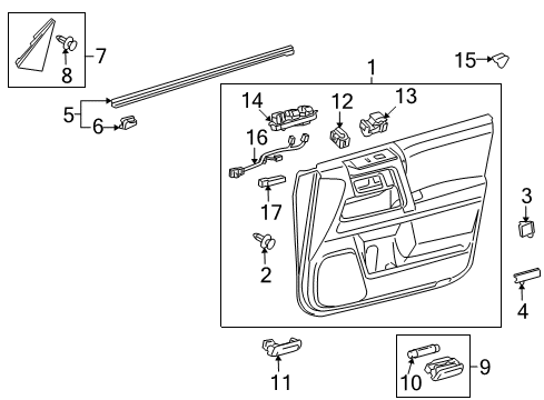 2016 Toyota 4Runner Front Door Diagram 2 - Thumbnail