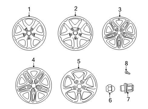 2005 Toyota RAV4 Wheels Diagram