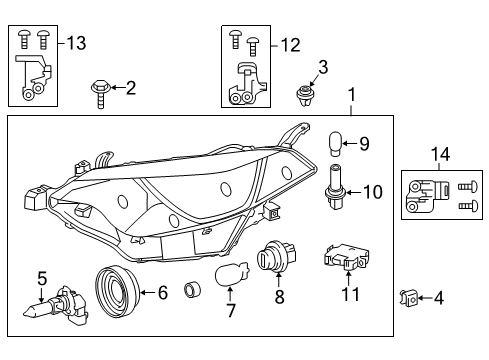 2014 Toyota Corolla Headlamps Diagram