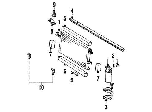 1985 Toyota Pickup Bracket, Compressor Mounting Diagram for 88431-25020