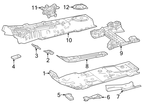 2023 Toyota Crown REINFORCE SUB-ASSY Diagram for 57054-30110