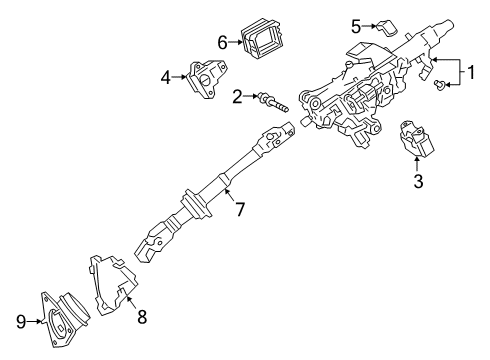 2022 Toyota Avalon Steering Column & Wheel, Steering Gear & Linkage Diagram 4 - Thumbnail