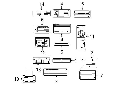 2008 Toyota Yaris Emission Label Diagram for 11298-21121