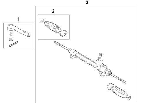 2017 Toyota Avalon Steering Column & Wheel, Steering Gear & Linkage Diagram 4 - Thumbnail