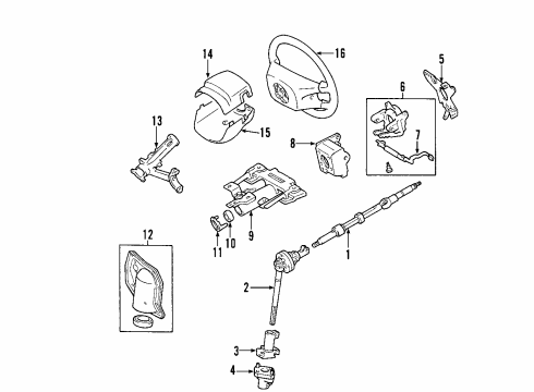 2004 Toyota Sequoia Cover, Steering Column, LWR Diagram for 45287-0C023-B0